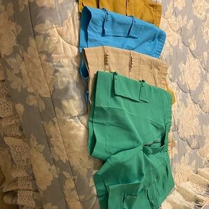 Colorful Cargo Shorts Set